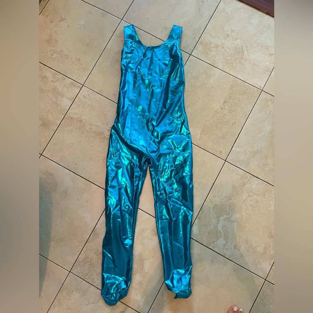 Teal body suit